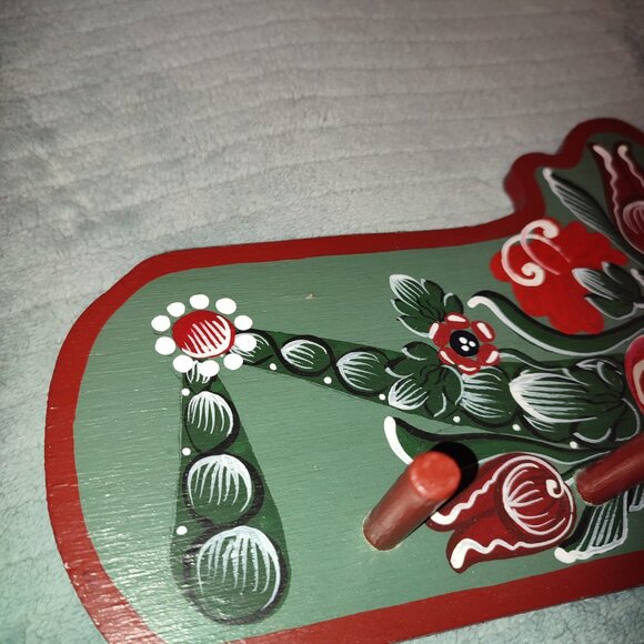 Folk Transylvanian Key Hanger Hand painted Wooden Traditional Authentic Design - Picture 10 of 12
